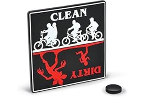 Genuine Fred Stranger Things, Magnetic Dishwasher Sign, CLEAN/DIRTY, Multicolor