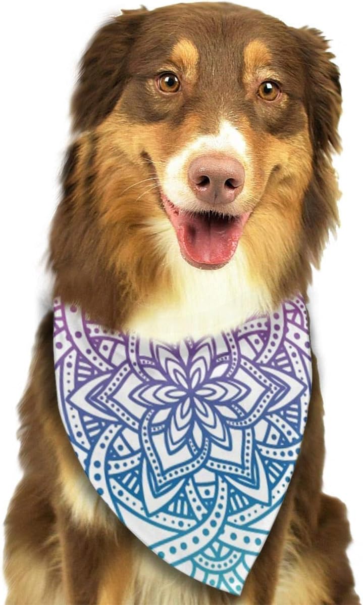 Osmykqe Gradient Vintage Flower Dog Bandana Pet Scarf For Small Medium Large Dogs Accessrioes