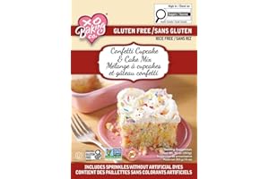 XO Baking Co. Gluten Free Confetti Cupcake & Cake Mix - Includes Sprinkles Without Artificial Dyes; Non-GMO; Rice Free; Peanu