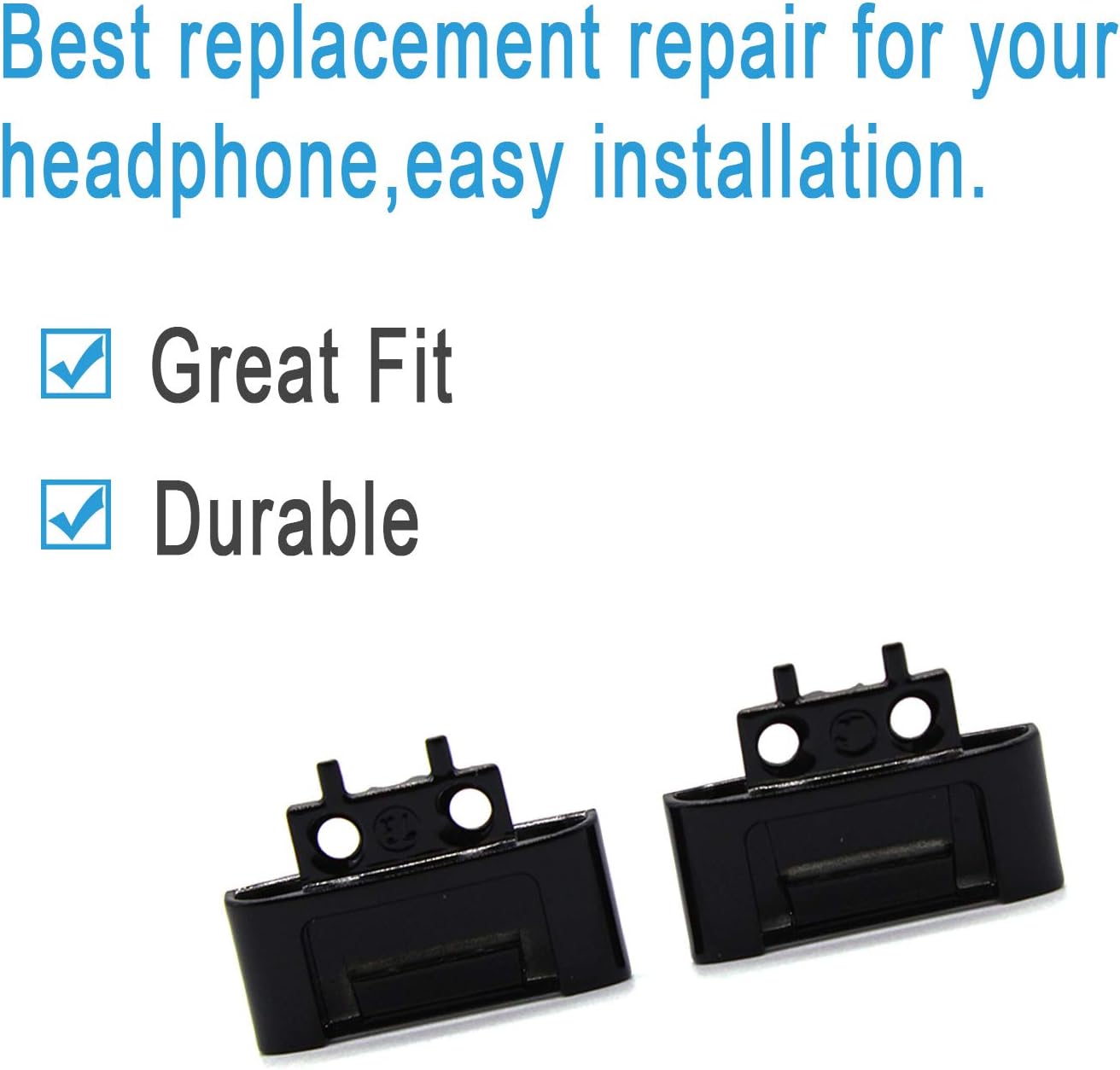 Replacement Headband Hinge Clip Cover + Pin Repair Parts Kits Set Accessories Compatible with Solo3 Wireless Solo2 Wireless Over-Ear Headphones (Black) - Image 5