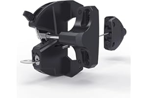 D&D Technologies LL3ABL LokkLatch Gate Latch with External Access Button, Key Lockable and Operates On Both Sides of The Gate, for Square Frame Post, Metal, Wood, Vinyl Fence Gates, Black