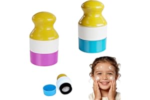 UPEOXT Refillable Sunscreen Applicator for Kids, Roll on Sponge Lotion Applicator, 2 Pack Travel Sun Screen Container for Bab