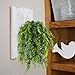 HOGADO 2pcs Artificial Hanging Ferns Plant Fake Plastic Hanging Greenery Plant Kimberly Queen Boston Fern for Wall Indoor Outside Hanging Basket Planter Floral Wedding Greenery Garland
