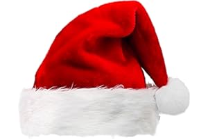 Maetrin Christmas Santa Hat Adults, Soft Classic