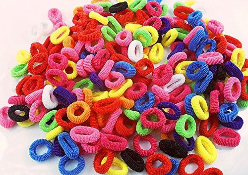 Rostrad ® PACK OF 100 ASSORTED COLOURS GIRLS BABY TODDLER KIDS ELASTIC HAIR BANDS BOBBLES