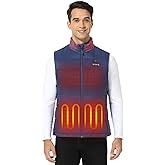ORORO Men's Lightweight Heated Vest with USB-C Rechargeable Battery, Puffer Classic Heating Vest