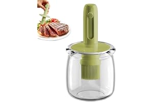 Olive Oil Dispenser Bottle - Non-Stick Oil Dispenser Bottle,Cooking Tool with Detachable Brush Reusable Sauce Storage Holder 
