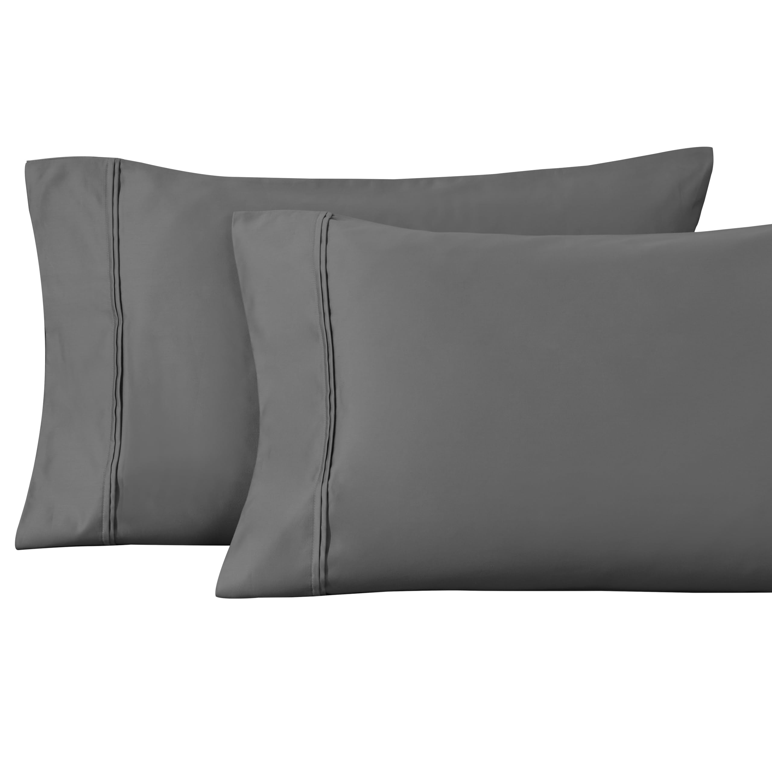 Home City, 100% Cotton, Bed Linen Set, Charcoal - King Pillow