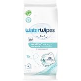 WaterWipes Sensitive+ On The Go Wipes, 3-In-1 Cleans, Cares, Protects, 99.9% Water, Unscented &amp; Hypoallergenic Wet Wipes, 28 Count (Pack of 1)