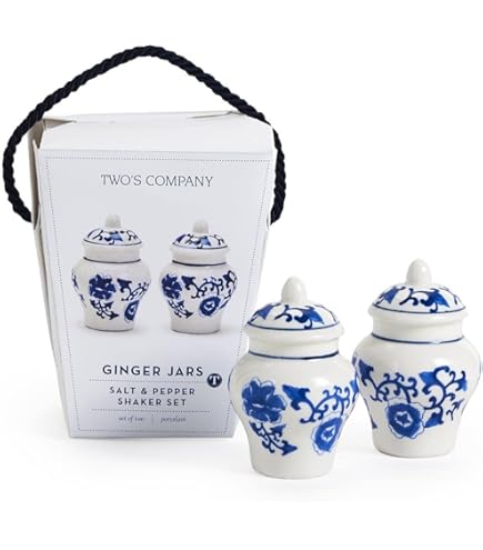 Salière Poivrière Set City To Cottage - Céramique Fait Main Pois Blancs Rouge Poivrier Electrique