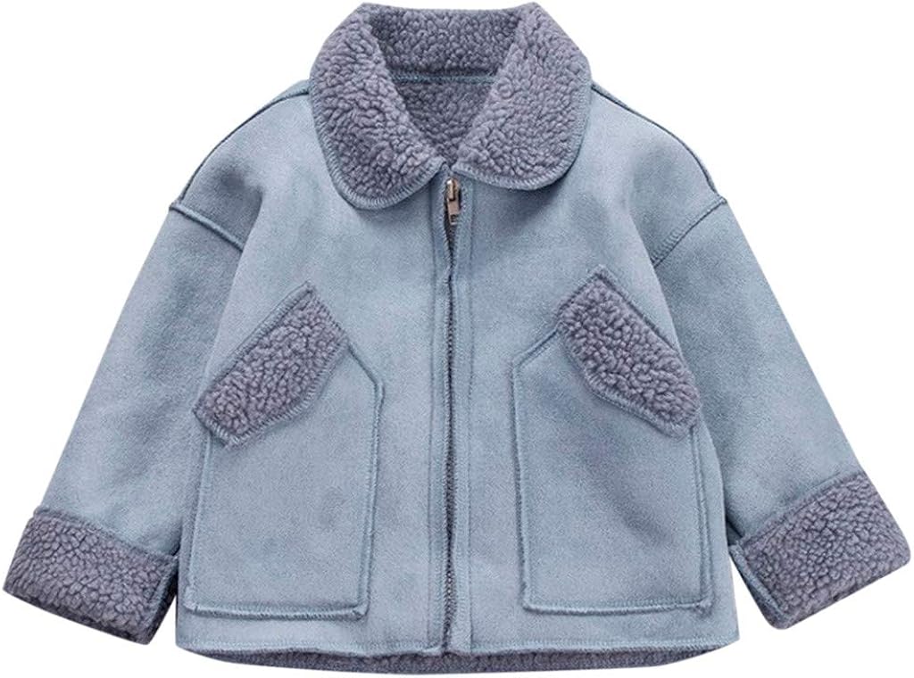 Lazzboy Bebe Enfant Manteau Fille Garcons Veste Polaire Hiver Epais Peluche Chaud Vetements Manteaux Fille