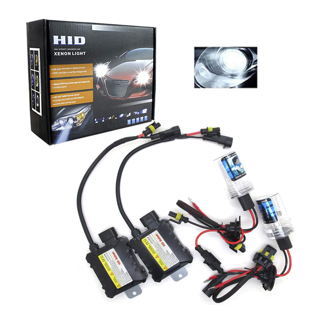 BOOMBOOST 55W HID Xenon Kit 6000K H7 xenon hid ballast HID Xenon Light bulb Headlight Lamp 12V xenon kit