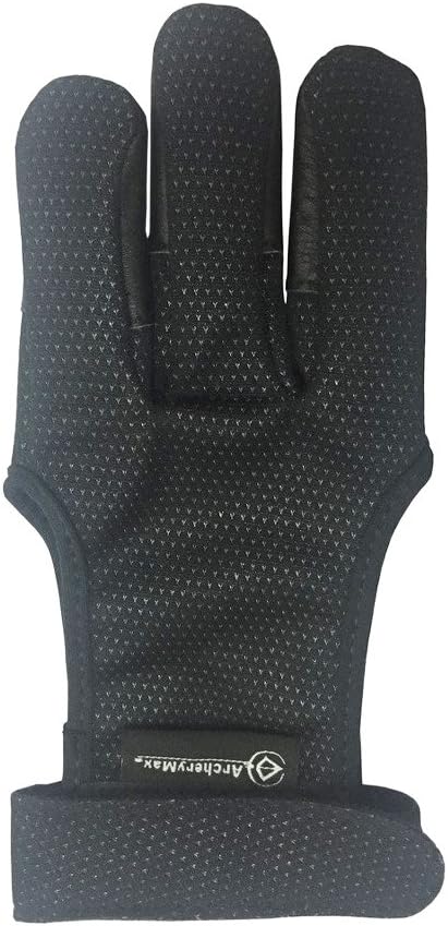 ArcheryMax Handmade Brown Leather Three Finger Archery Gloves