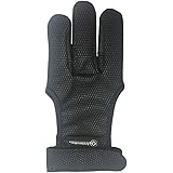 ArcheryMax Handmade Brown Leather Three Finger Archery Gloves