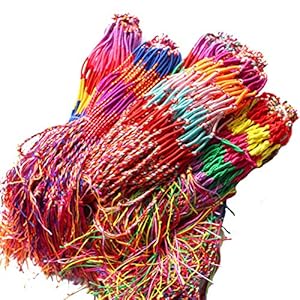 Dancepandas handgemaakte armband knopen 80PCS gevlochten armband vriendschap armband koord kleurrijke geweven armband…
