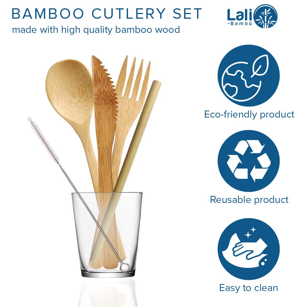 Bamboo Cutlery Set by Lali Bambu