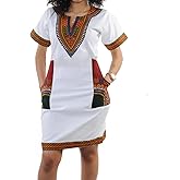 Womens African Attir Bohemian Dashiki Traditional Tribal Vintage Ethnic Midi Dresses