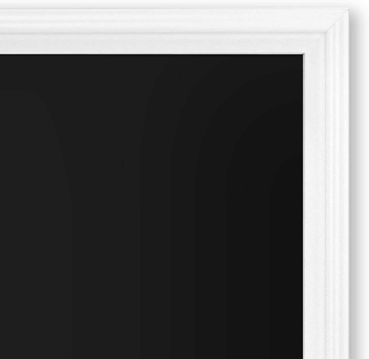 U Brands Magnetic Chalkboard, 30 x 20 Inches, White Wood Frame (2073U00-01), Black : Office Products
