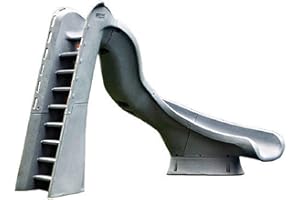 S.R. Smith 688-209-58124 TurboTwister Right Curve Pool Slide, Gray Granite