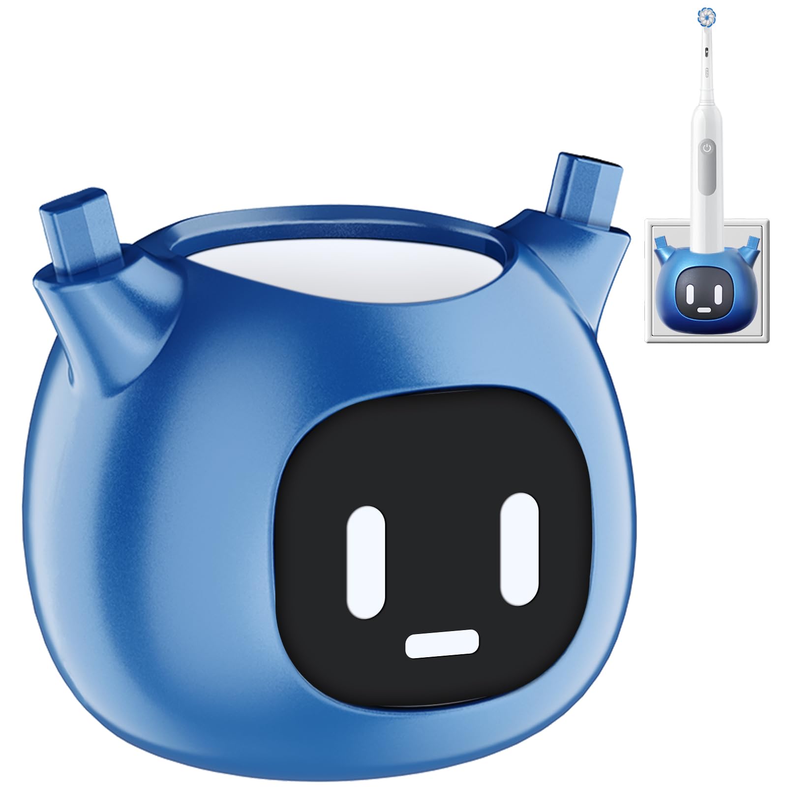 Photo 1 of Wireless Electric Toothbrush Wall Charger Compatible with Oral-B/Philips Sonicare/AquaSonic,Universal Compatibility for Inductive Electric Toothbrush Models, IPX7 Waterproof, Portable (Blue)