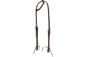 Weaver Leather Latigo Leather Flat Sliding Ear Headstall Burgundy,One Size
