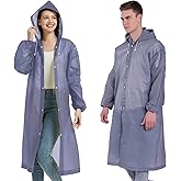YDYJKI 2 Pack Waterproof Rain Ponchos for Adults-Reusable Emergency Raincoats with Hoodand Drawstring -Lightweight Ponchos