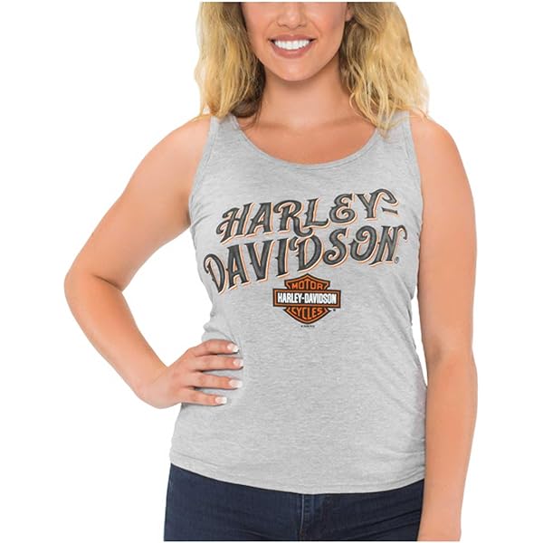 Harley-Davidson Women's Embellished Retro V-Neck Sleeveless Tank