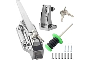Dyncan Door Handle Set for Walk-in Cooler, Freezer Door Latch Kit for Frozen Storage, Laboratories, Warehouse or Other Equipment Door Lock - Base Height 3.5In