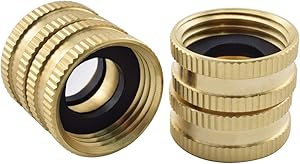 SDTC Tech 2-Pack Brass Garden Hose to Hose Fitting Adapter GHT 3/4