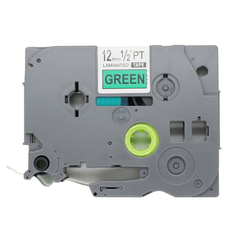 BROVACS 1 Pack Black on Green Label Tape Compatible for Brother P-Touch TZ 731 TZe 731 12mm 1/2" OPA1173