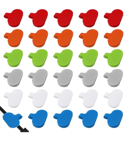 40 PCS Reusable Cable Ties - Multi-Color Velcro Straps With Write-On Labels | Cord Organizer For Electronics - View #7