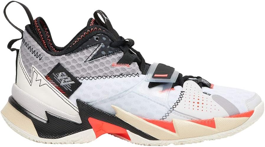 Amazon ナイキ ジョーダン メンズ ホワイノット ゼロ３ Jordan Why Not Zero 3 バッシュ White University Red Black Metallic Silver 並行輸入品 バスケットボール