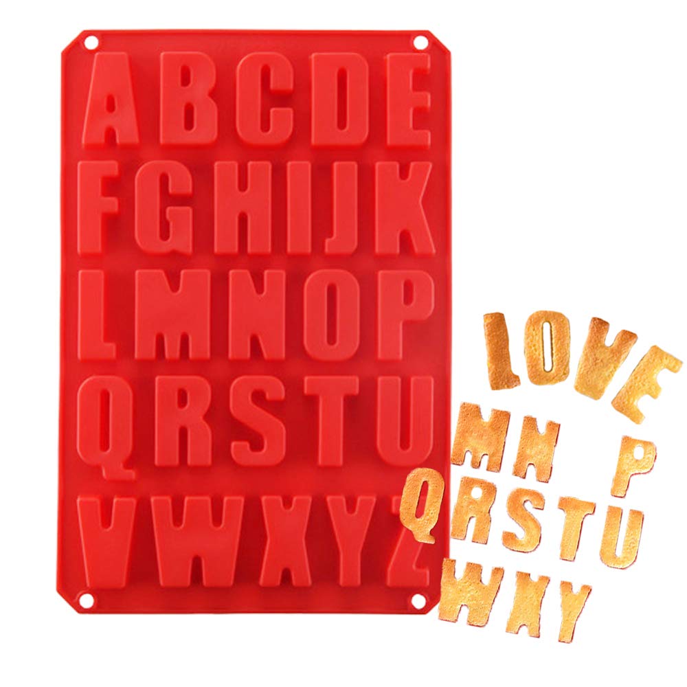 A-Z Silicone Alphabet Trays Mold, Baking Mold for Making Chocolate, Cake, Jelly, Dome Mousse