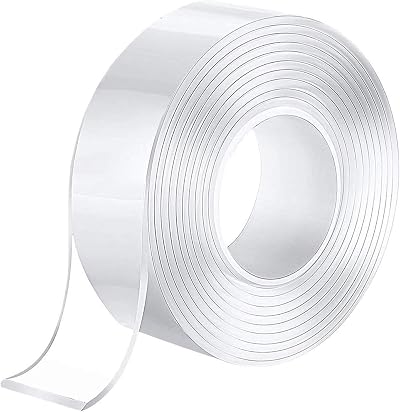 Gadgetking 3m Clear Nano Tape Double Sided Removable Washable Gel Adhesive 2cm