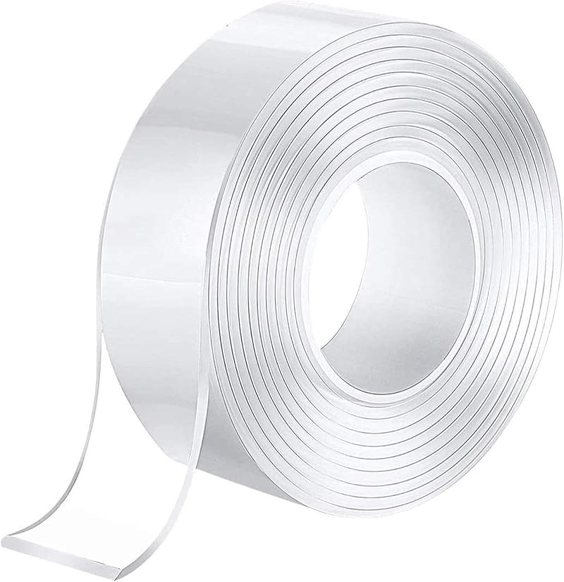 Gadgetking 3m Clear Nano Tape Double Sided Removable Washable Gel Adhesive 2cm