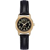 Miykon Ladies Watches for Women - Dainty Womens Watch Analog with Black Vegan Leather Strap - Second Hand, Ion Polished, Scratch Resistant Glass, Japanese Quartz, Waterproof to 100ft