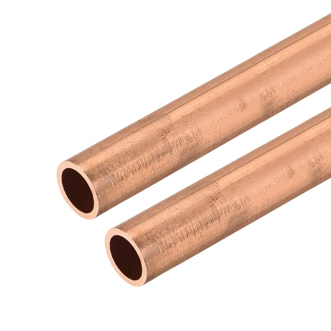 sourcing map Copper Round Tube, 9mm OD 1mm Wall Thickness 300mm Long Straight Pipe Tubing 2 Pcs