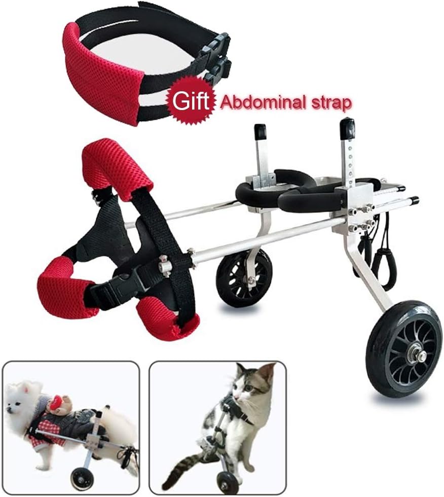 Dog Pet Wheelchair Best Friend—Dog Wheelchair Dog Mobility Harness,Rear Support Wheelchair, Adjustable Stainless Steel Cart Pet/Cat Dog Wheelchair Hind Leg Rehabilitation for Handicapped Dog, 2-Wheel