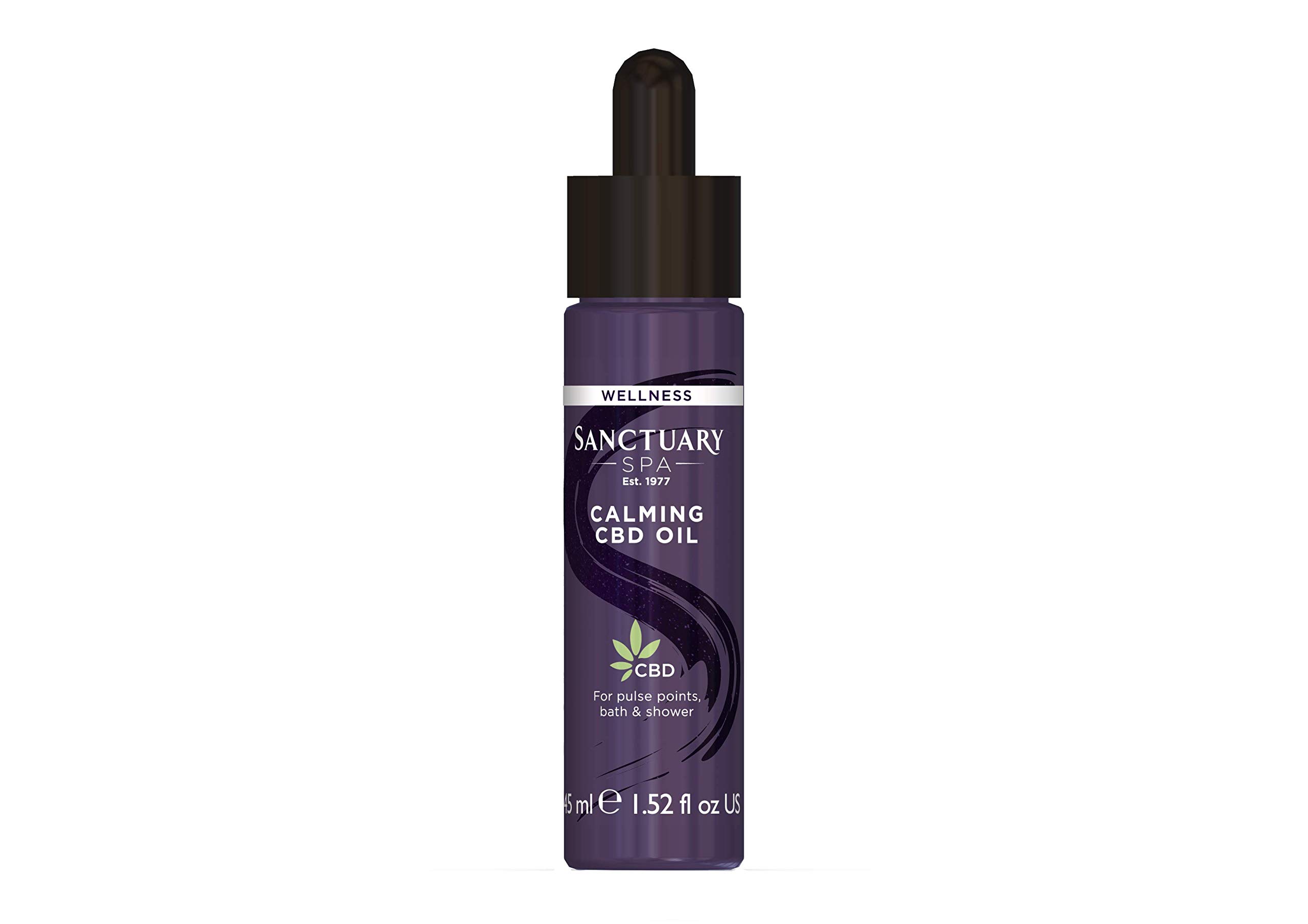 Sanctuary Spa CBD Oil, Calming Multipurpose Oil For Pulse Points, Bath and Shower, Vegan and Cruelty Free, 45 ml