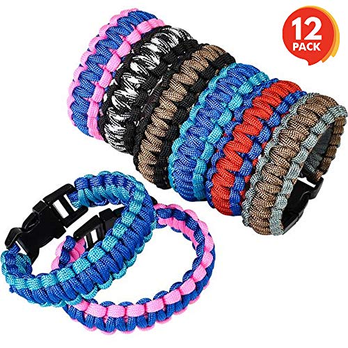 ArtCreativity Paracord Buckle Bracelets (Pack of 12) | 9