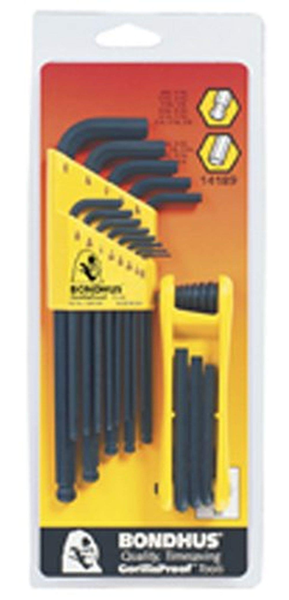 Bondhus, BLX13MM PROGUARD BALLEND HEX Key Set INC 12589 GORILLAGRIP, 14189