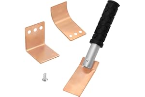 Zhitaoxun Copper Welding Spoon Welders Helper,3 pcs Copper Paddle Backer,Copper Plate Welding Tools,Flat/Curved/Angle Copper Welding Backer,Welding Accessories