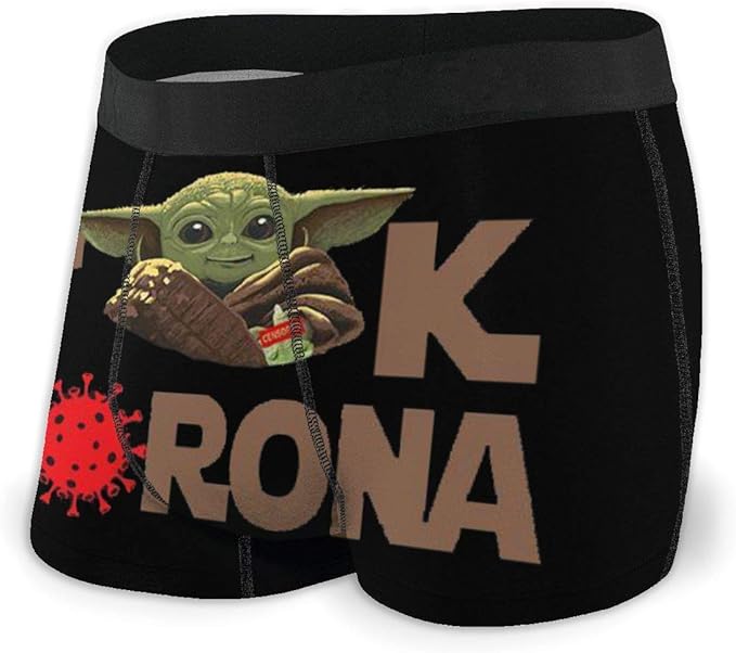 Baby Yoda Fuck Corona Mens Boxer Briefs Black Clothing