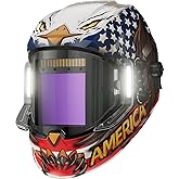 ANDELI Welding Helmet - Panoramic 180° View 3.94"X3.74",True Color Auto Darkening Welding Helmet with Light, 4 Arc Sensor, 4/5-8/9-13 Type-C Charging