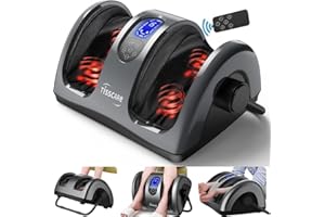 TISSCARE Shiatsu Foot Massager with Heat: Foot Massager Machine for Neuropathy, Plantar Fasciitis and Pain Relief-Massage Leg, Calf, Ankle with Deep Kneading Heat Therapy, Gift for Woman and Man