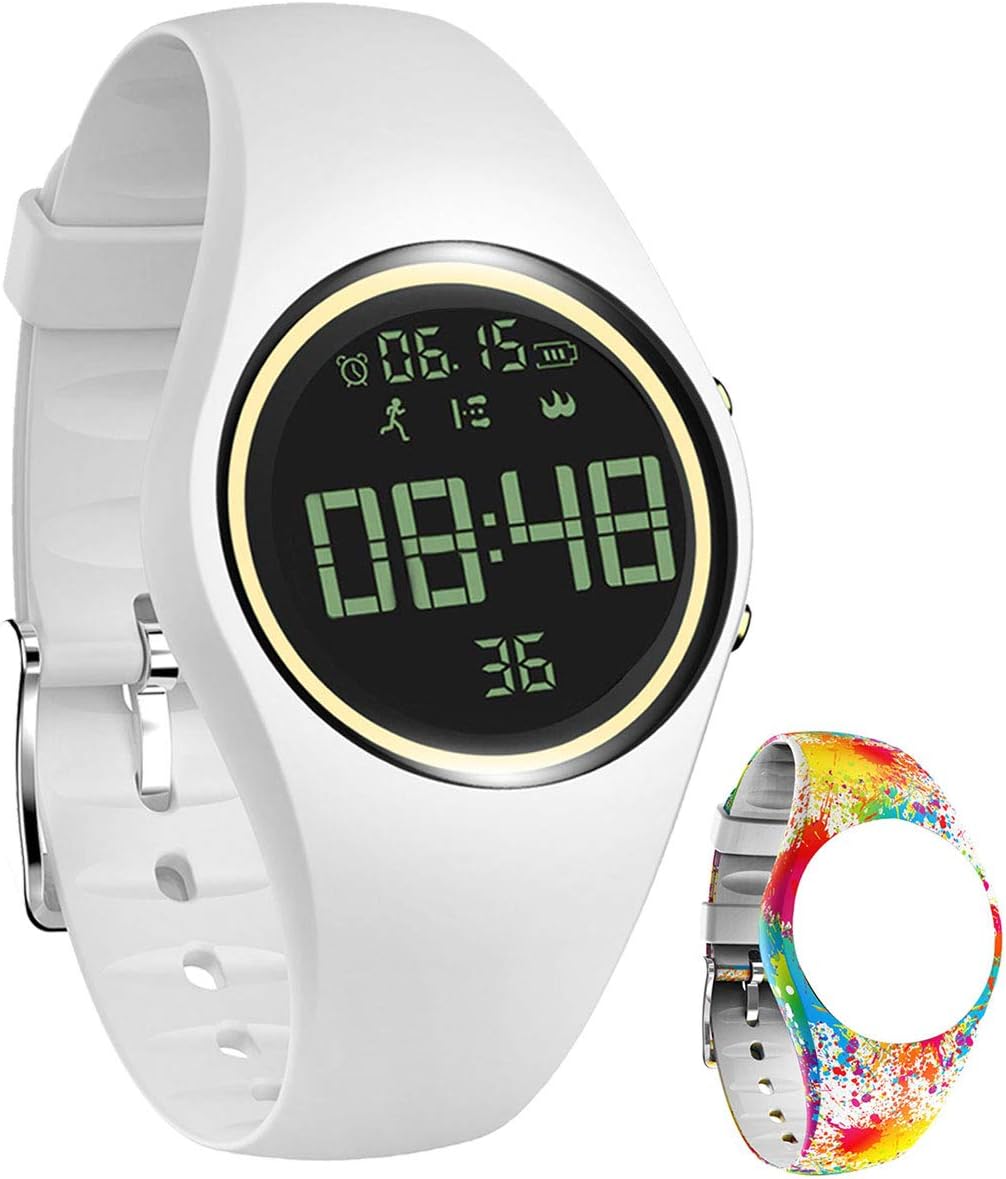 Simple Fitness Tracker [Swim Waterproof & No APP Need] Step Counter Walking 3D Walking Pedometer Watch with Vibration Alarm Clock/Calorie Burned/Distance/Alarm/Stopwatch for Kids Women Men