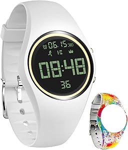 Simple Fitness Tracker [Swim Waterproof & No APP Need] Step Counter Walking 3D Walking Pedometer Watch with Vibration Alarm Clock/Calorie Burned/Distance/Alarm/Stopwatch for Kids Women Men