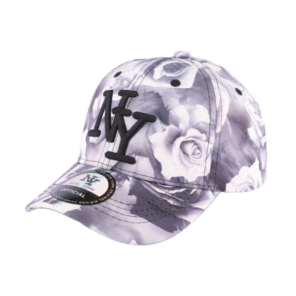 Accessoires Casquettes Bonnets Et Chapeaux Fille Fille Hip Hop Honour Casquette Enfant Noire Et Blanche Florale De 7 A 11 Ans