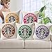 E-sunshine Cotton Blend Linen Square Throw Pillow Cover Decorative Cushion Case Pillow Case 18 X 18 Inches / 45 X 45 cm, Starbucks Coffee (green)