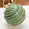 Groene kerstballen